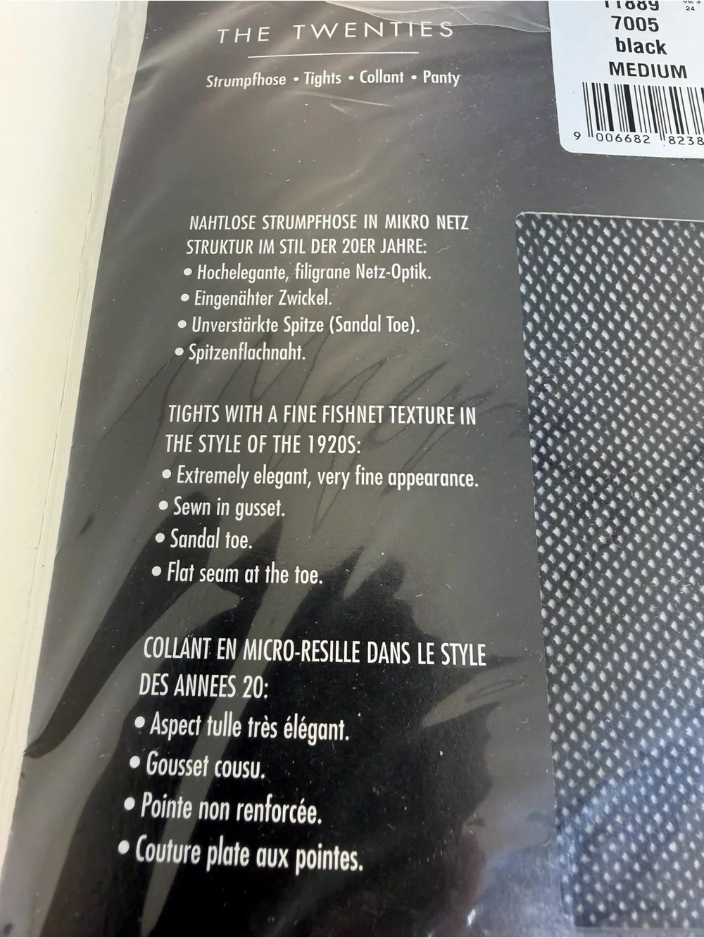 Wolford The Twenties Black Fine Fishnet